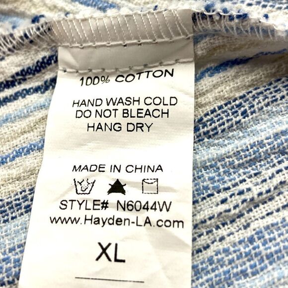 Hayden Sleeveless Blue Stripe Mini Dress Size XL - Picture 6 of 6